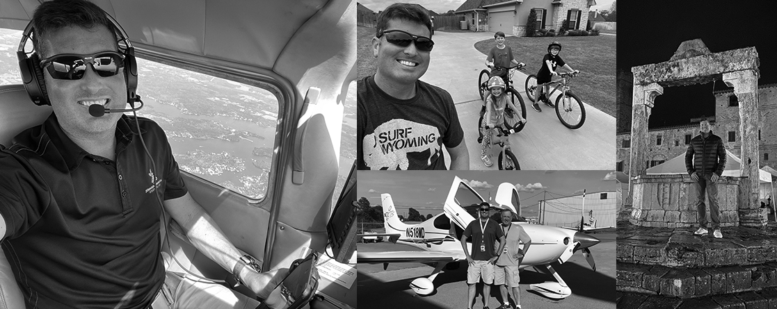 Collage of Johnathan and his family